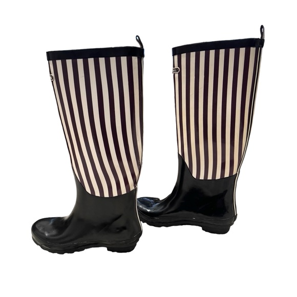 Henri Bendel Tall Signature Stripe Rain Boots Women's 9 - Picture 7 of 10